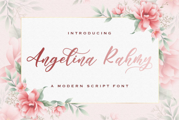 Angelina Rahmy: A Script Handwritten Font for Creative Crafters and Product Makers