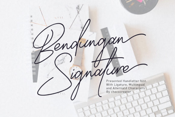 Bendungan Signature: The Handwritten Font for Memorable Branding and Design