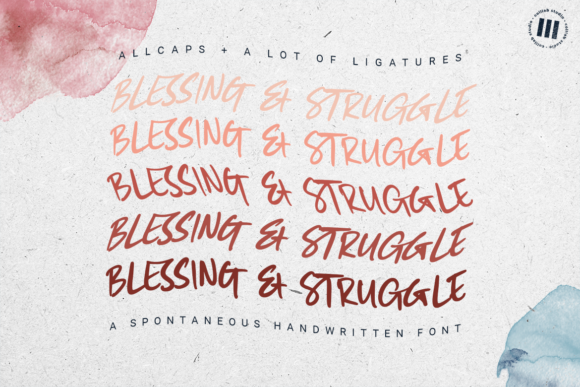 Blessing and Struggle: A Script Handwritten Font for Warm Branding