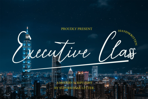 Executive Class: A Script Handwritten Font for Polished Branding