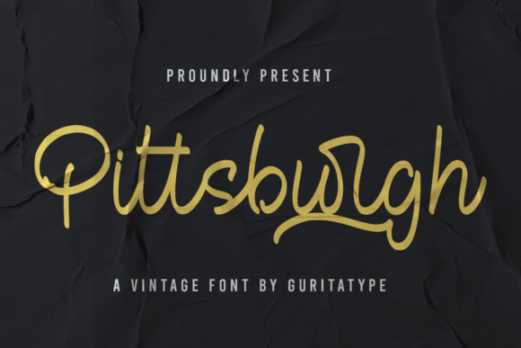 Pitttsburgh: A Script Handwritten Font for Creative Product Design