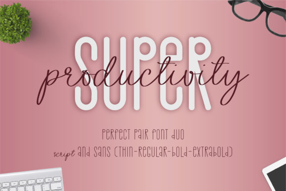 Super Productivity: A Versatile Script Handwritten Font for Creative Design